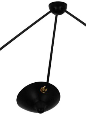 Serge Mouille 3 Still Arm Spider Ceiling Lamp