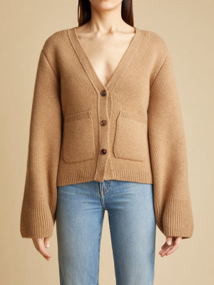 The Scarlet Cardigan In Camel