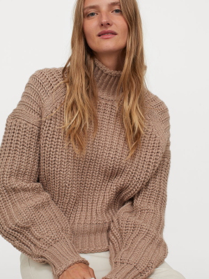 Ribbed Turtleneck Sweater