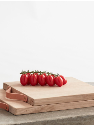 Serving Board With Leather Handle