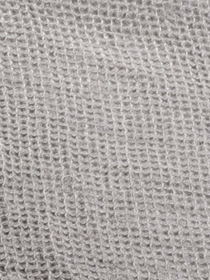 Graphite Waffle Weave Design Throw (50"x60")