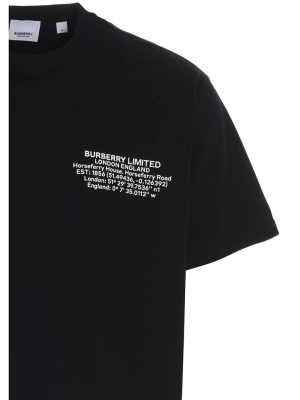 Burberry Location Print Crewneck T-shirt