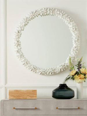 Made Goods Ophelia Round Mirror - White