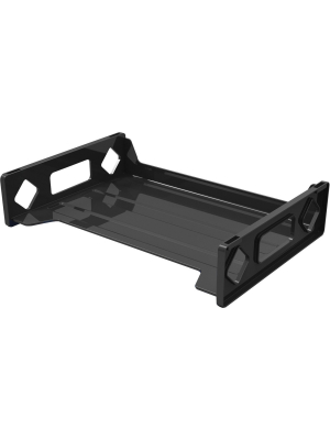 Deflect-o Single Shelf Stacking Legal Tray Side Load Black 399104