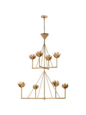 Alberto Large Two Tier Chandelier In Various Colors