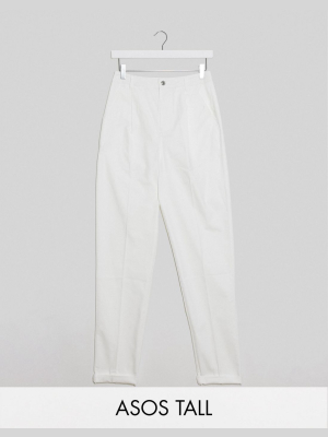 Asos Design Tall Chino Pants In Cream