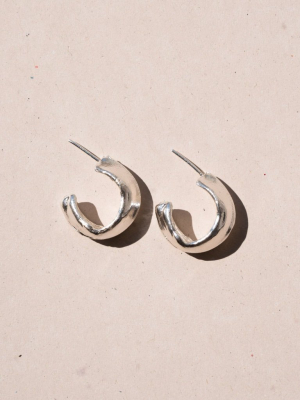 Siren Hoop Earrings- Sterling Silver