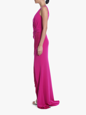 Surplice Tassel-trim Gown