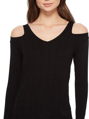 Lna Vera Long Sleeve Top Black