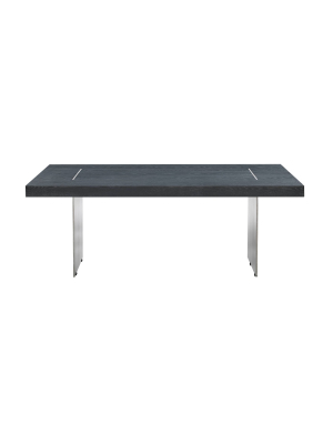 78" Chelsea Rectangular Dining Table Charcoal - Treasure Trove