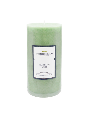 Mottled Pillar Candle Morning Mist - Threshold™