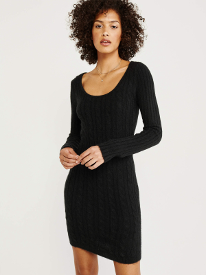 Lightweight Cable Sweater Dress