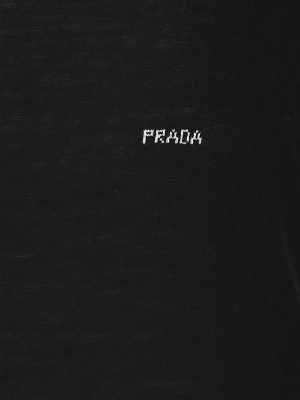 Prada Logo Turtleneck Knit Jumper