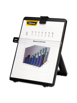 Fellowes Non-magnetic Letter-size Desktop Copyholder Plastic 125 Sheet Capacity Black 21106