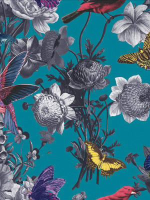 Jardin Wallpaper In Teal From The Exclusives Collection By Graham & Brown