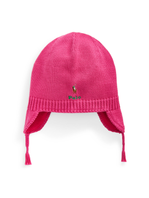 Polo Pony Cotton Earflap Hat