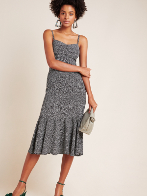 Tina Flounced Midi Dress