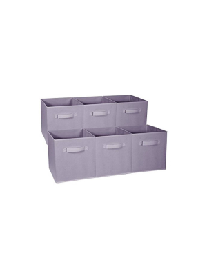 Sorbus 6pk Foldable Storage Cubes - Pastel Purple