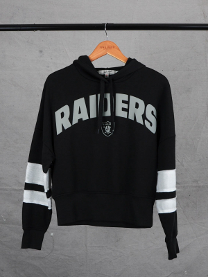 Womens Raiders Sideline Striped Fleece