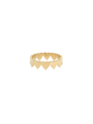 14k Itty Bitty Heart Eternity Ring