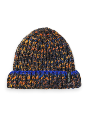 Multicolour Wool-blend Chunky Beanie