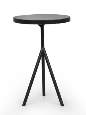 Corin End Table In Powder Black