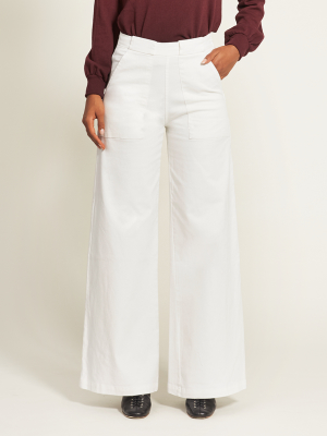 White Long Sabrina Pants