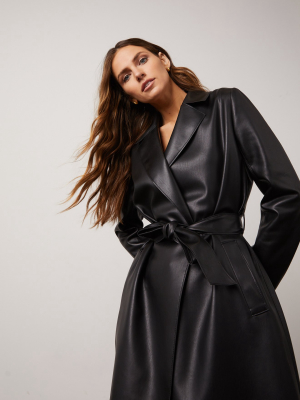 Freya Vegan Leather Coat