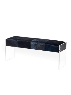 Interlude Home Marlow Bench In Denim