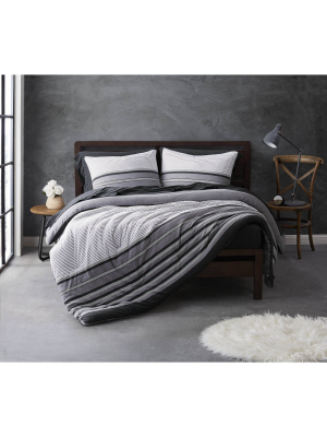 Sean John Knit Stripe Jersey Duvet Set