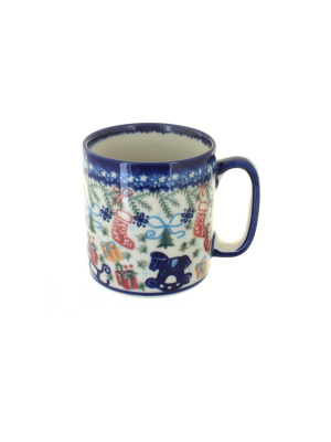 Blue Rose Polish Pottery Christmas Bounty Coffee Mug