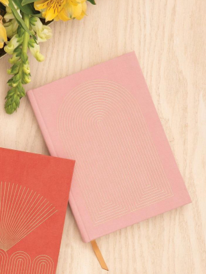 Dusty Pink Radiant Rainbow Notebook