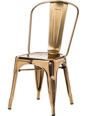 Carlisle Couture High Back Metal Dining Chair Gold - Ace Bayou