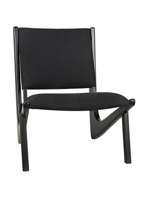 Noir Boomerang Charcoal Black Chair