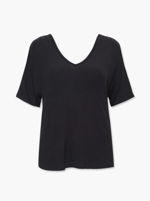 Plus Size Cutout-sleeve Tee