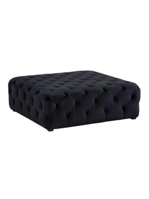 Millie Tufted Ottoman - Piccolo Black Fabric