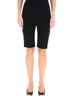 Miu Miu Bow Detail Knee-length Fitted Shorts