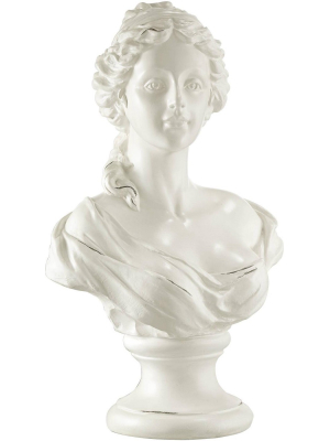 Kensington Hill Classic Roman 16" High White Female Bust Statue