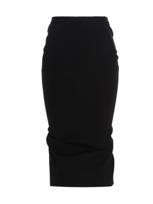 Rick Owens Pillar Ruched Pencil Skirt