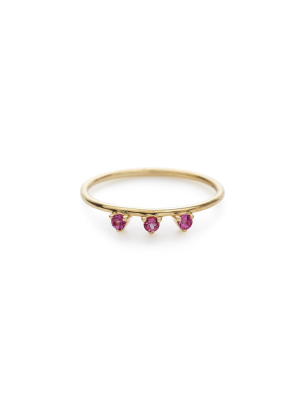 Lily Ring (rubies)
