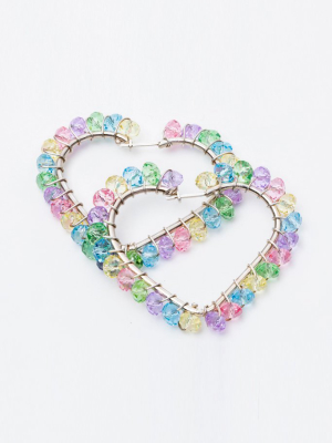 Shine Stone Heart Earrings