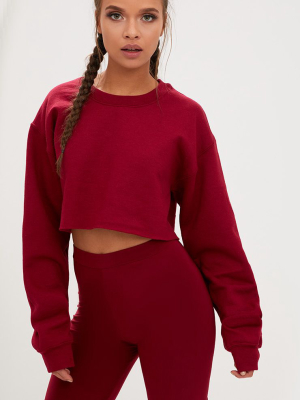 Maroon Ultimate Cropped Sweater