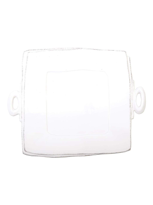 Vietri Lastra Handled Square Serving Platter - Available In 6 Colors