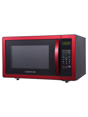 Farberware 1.1 Cu. Ft. 1000 Watt Microwave Oven - Red