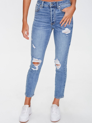 Distressed Mom Jeans