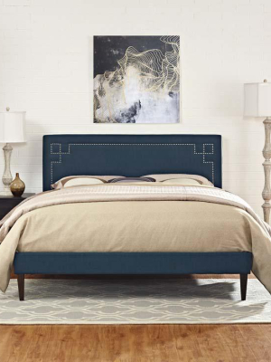 Ruby Queen Platform Bed With Squared Tapered Legs