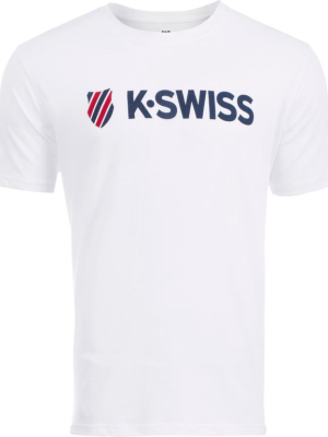 104431-114 | Mens Court Logo T-shirt | White/blue/red