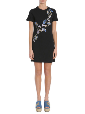 Carven Floral Embroidered T-shirt Dress