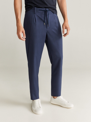 Tapered-fit Pleated Pants