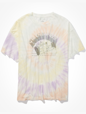 Ae Oversized Tie Dye Graphic T-shirt